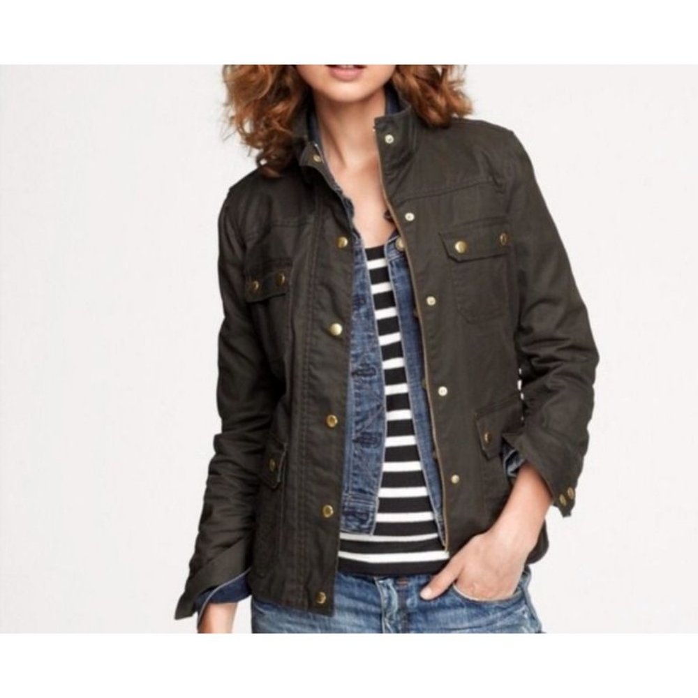 J.CREW ASO Field Jacket XS Mossy Green Relaxed Fit Boyfriend